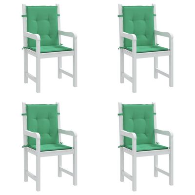 vidaXL Almofadões lombares p/ cadeiras de jardim 4pcs oxford verde