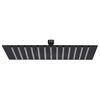 vidaXL Cabe&ccedil;a de chuveiro quadrada 25x25 cm a&ccedil;o inoxid&aacute;vel preto