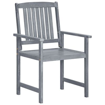 vidaXL Cadeiras de jardim 6 pcs madeira de acácia maciça cinzento