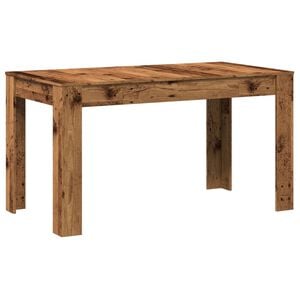 vidaXL Mesa de jantar 140x74,5x76cm derivados de madeira madeira velha