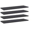 vidaXL Prateleiras para estante 4 pcs 60x20x1,5cm contraplacado cinza