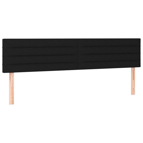 vidaXL Cabeceiras preto 160x5x78/88 cm tecido