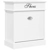 vidaXL Sapateira 50x28x58 cm madeira de paulownia branco