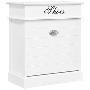 vidaXL Sapateira 50x28x58 cm madeira de paulownia branco