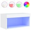 vidaXL M&oacute;vel de TV com luzes LED 60x30x30 cm branco