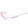 vidaXL Tampo de mesa 80x40x(2-4) cm carvalho maci&ccedil;o n&atilde;o tratado