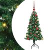 vidaXL &Aacute;rvore de Natal artificial de canto Verde 120 cm PVC e Metal