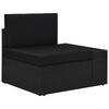vidaXL 10 pcs conjunto lounge de jardim c/ almofad&otilde;es vime PE preto