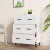 vidaXL Aparador 69,5x34x90 cm madeira processada branco brilhante