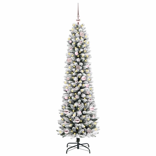 vidaXL &Aacute;rvore de Natal Artificial Branco 150 cm PVC, Metal e Pl&aacute;stico