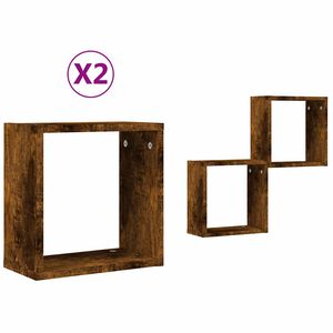 vidaXL Prateleiras de parede em forma de cubo 2 pcs 30x15x30cm