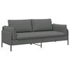 vidaXL Sof&aacute; de 3 Lugares Cinzento-Escuro 222 x 81 x 89 cm Tecido