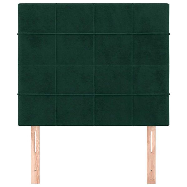 vidaXL Cabeceira Verde Escuro 80x5x118/128 cm Veludo
