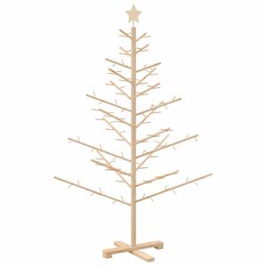 vidaXL &Aacute;rvore de Natal de Madeira com suporte Natural 150 cm