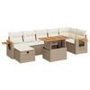vidaXL 5 pcs conjunto de sof&aacute;s p/ jardim com almofad&otilde;es vime PE bege