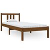 vidaXL Estrutura cama pequena solteiro 75x190 cm madeira castanho mel