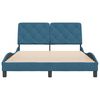 vidaXL Estrutura de cama sem colch&atilde;o 140x190 cm veludo azul