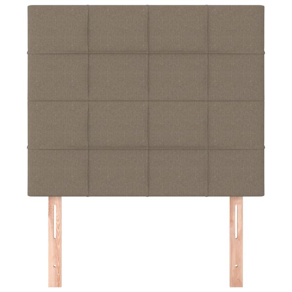 vidaXL Cabeceira Taupe 90x5x118/128 cm Tecido