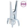 vidaXL Armadilhas para toupeiras 10 pcs a&ccedil;o galvanizado prateado