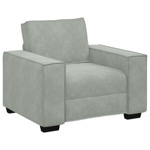 vidaXL Poltrona 100x78x84 cm veludo cinzento-claro