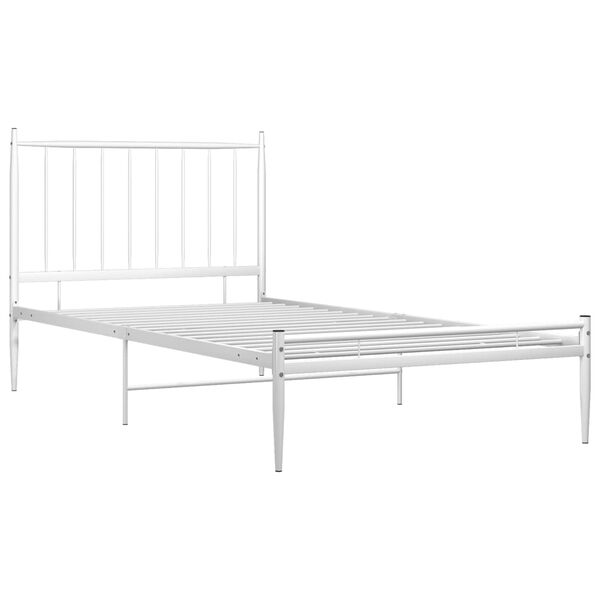 vidaXL Estrutura de cama 100x200 cm metal branco