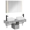 vidaXL Conjunto de Arm&aacute;rios para Banheiro 4 unid. Sonoma cinzento