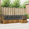 vidaXL Conjunto de Sof&aacute; Sectional 5 pcs Natural e Antracite