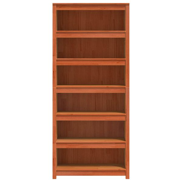 vidaXL Gabinete de Livros Marrom Cera 80 x 35 x 183 cm