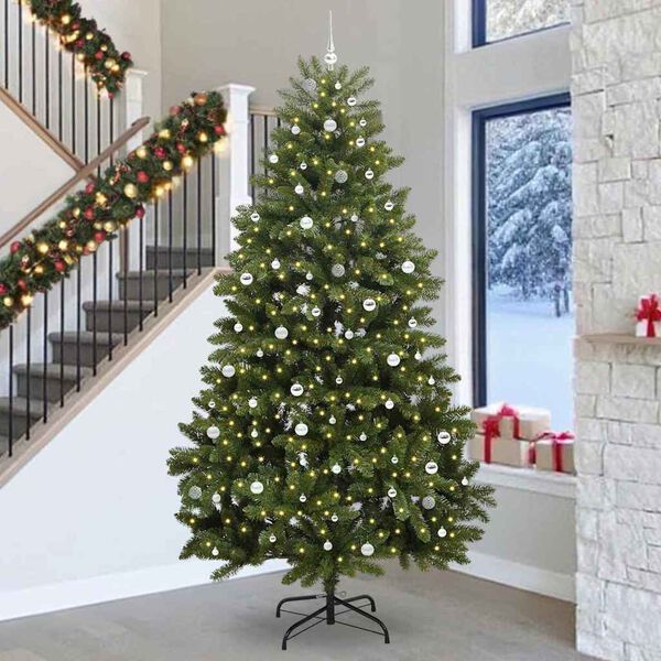 vidaXL &Aacute;rvore de Natal Artificial Verde 300 cm PVC e Metal