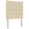 vidaXL Cama Box com colch&atilde;o com cabeceira Creme 120 x 190 cm tecido