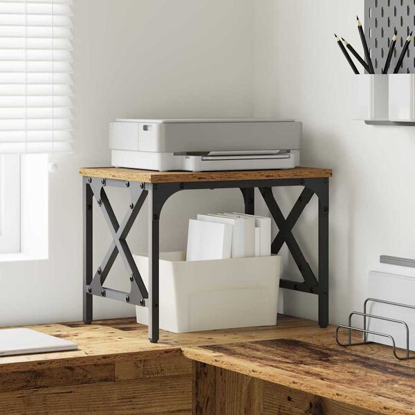 vidaXL Suporte para Impressora Madeira Antiga 40 x 30 x 31 cm