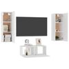 vidaXL 3 pcs conjunto de móveis de TV derivados de madeira branco