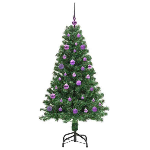 vidaXL &Aacute;rvore de Natal Artificial Verde 150 cm PVC, A&ccedil;o e Pl&aacute;stico