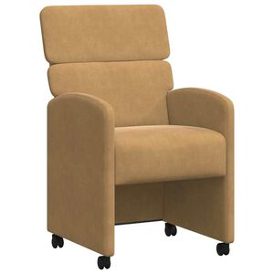 vidaXL Cadeiras de Jantar com Rodas 2 pcs Castanho 58 x 65 x 98 cm