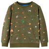 vidaXL Sweatshirt para crian&ccedil;a cor caqui 140