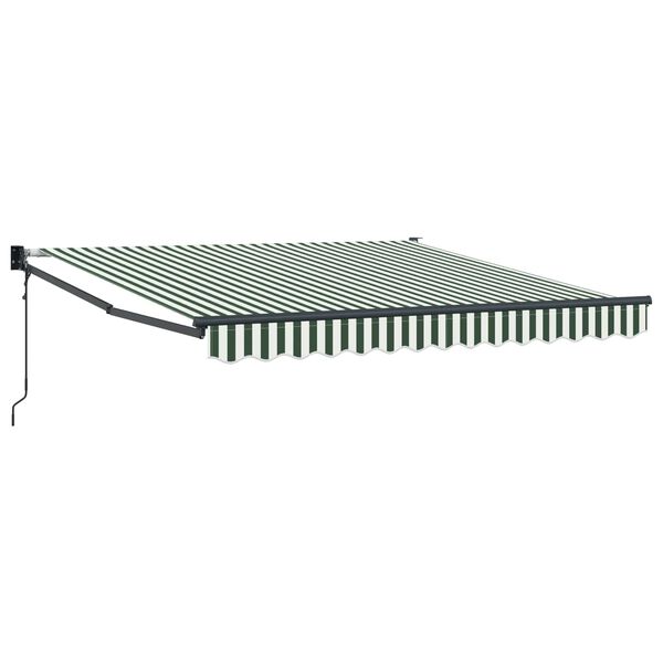 vidaXL Toldo Verde e Branco 300 x 250 x 165 cm Poli&eacute;ster