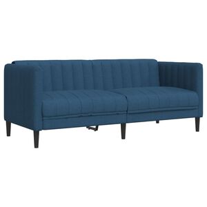 vidaXL Sof&aacute; de 2 lugares tecido azul
