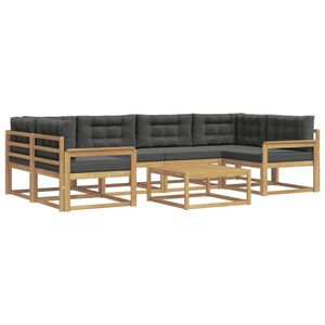 vidaXL Conjunto de Sof&aacute;s para Exterior 5 unid. Branco e Antracite