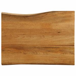 vidaXL Tampo de mesa c/ borda viva 90x60x2,5 cm mangueira maci&ccedil;a