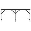 vidaXL Mesa consola 180x29x75 cm derivados de madeira preto