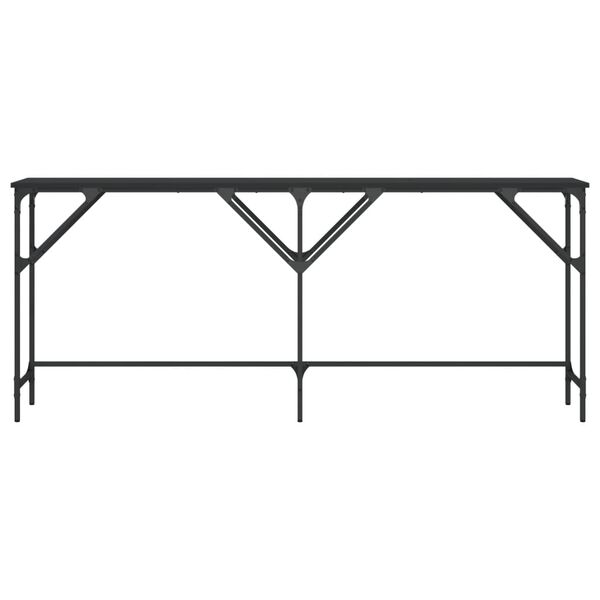 vidaXL Mesa consola 180x29x75 cm derivados de madeira preto