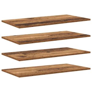 vidaXL Estante de Prateleira 4 pcs Castanho 80 x 40 x 1,5 cm