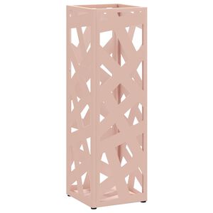 vidaXL Suporte para Guarda-chuva de chuva Rosa 15,5 x 15,5 x 49 cm A&ccedil;o