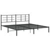 vidaXL Estrutura de cama com cabeceira 193x203 cm metal preto