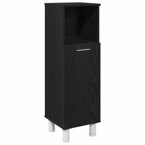 vidaXL Arm&aacute;rio de Banheiro com porta Carvalho Preto 30 x 30 x 95 cm