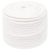 vidaXL Corda de barco 14 mm 25 m polipropileno branco completo