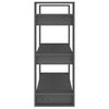 vidaXL Estante/divisória 80x35x91 cm pinho maciço cinzento