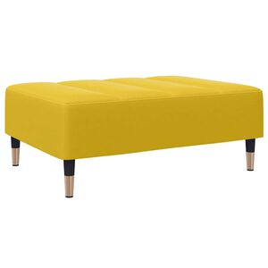 vidaXL Apoio de p&eacute;s 77x55x31 cm veludo amarelo