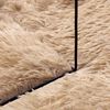 vidaXL Tapete shaggy de pelo alto NAVARRA 160x160 cm poli&eacute;ster bege