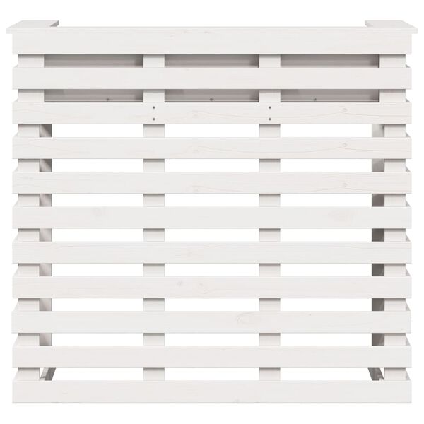 vidaXL Mesa de bar p/ exterior 113,5x50x103 cm pinho maci&ccedil;o branco